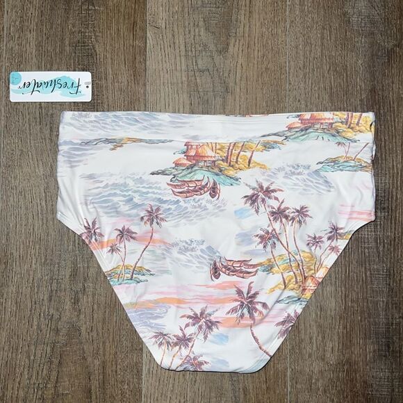 New! FRESHWATER High-Waisted Swim Bottom Size XL Bathing Suit Tankini Bikini - Picture 7 of 11